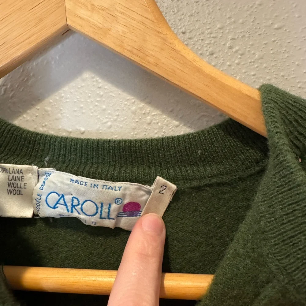 100% Lana Wool and Made in Italy VTG Caroll Paris 2pc Lounge Set - Picture 5 of 13